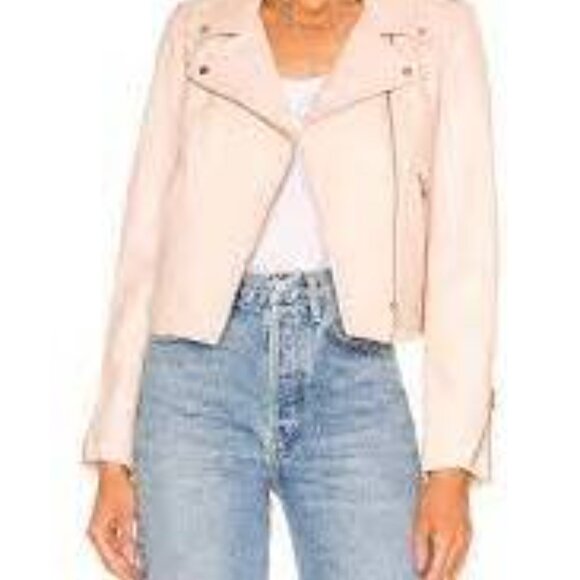 Lamarque NWT Donna Leather Jacket in Ballet Pink - Picture 3 of 5